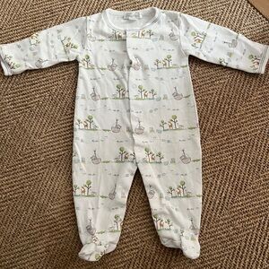 Kissy kissy Noah’s ark excellent condition onesie 0-3 months